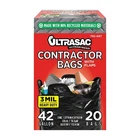Ultrasac Contractor Bags 42 Gallon (20 Pack/w 1 Count (pack Of 20), Black New. Price: $16.74.