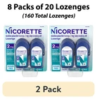 Nicorette Nicotine Lozenges, Mg, Ice Mint, 8 Packs Of 20, (160 Total Lozenges) New. Price: $118.48.