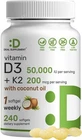 Deal Supplement Vitamin D3 50,000 Iu + K2 MK7 200MCG Softgels, 240 Count ... New. Price: $63.99.
