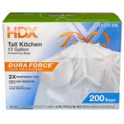 Hdx Kitchen Trash Bags 13 Gallon Drawstring Garbage 200 Count White Flex New. Price: $23.62.