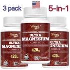 5-IN-1 Ultra Magnesium Complex + Vitamin B6 3 Bottle New. Price: $37.95.