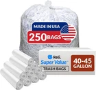 Reli. 40 To 45 Gallon Trash Bags Heavy Duty 250 Super Sizeable... New. Price: $84.99.