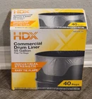 55 Gallon Flap Tie Clear Trash Bags Heavy Duty Drum Liner Garbage New 40 Pack. Price: $22.95.