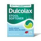 Dulcolax Stool Softener Laxative Liquid Gel Capsules 100MG 25 Count Box New. Price: $9.69.