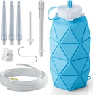 Collapsible Silicone Enema Bag Bottle With 5.2FT Hose, Tips, Controllabl New. Price: $29.99.