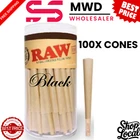 Raw Classic Black 1/4 Pre-rolled Cones 100PK Extra Fine, Slow Burning New. Price: $20.99.