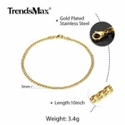 For Women 10" Gold Plated Stainless Steel Chain Anklet Bracelet Figaro/curb/rope New. Price: $7.99.