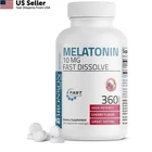 Bronson Melatonin 10MG Fast Dissolve 360CT Cherry Sleep Aid Exp 2027 Vegetarian New. Price: $23.13.