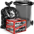 Toughbag 55-60 Gallon Heavy Duty Trash Bags 150 Count Large Black Contractor New. Price: $64.99.