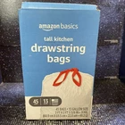 Amazon Basics Trash Bags, Tall Kitchen 45 Count (pack Of 1), White, Damaged Box New. Price: $12.88.