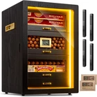 Cigar Humidor, Desktop Cabinet Triple-sided Light With Digital Hygromete New. Price: $253.84.