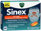 Vicks Sinex Daytime Cong Mx-str Liquicap 24 Ct New. Price: $13.69.
