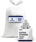 Plasticplace 8 Gallon Trash Bags: Premium White 100 Count (pack Of 1), New. Price: $24.50.