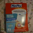 Hefty Small Trash Bags, Ocean Water Scent, 4 Gallon, 52 Count New. Price: $11.34.