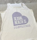 Sexual Health Awareness Xl White Tank Top With Purple Heart, Loose Fit Pre-owned. Price: $5.12.