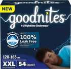 Goodnites Boys Nighttime Underwear Xxl 54 Ct 120-165 Size-usa New. Price: $93.99.