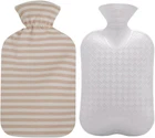 Fashy Hot Water Bottle With Ivory Soft Cotton Cover (67OZ / 2L) Made In German New. Price: $50.31.