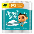 Angel Soft Toilet Paper, 48 Mega = 192 Regular Rolls, And Strong New. Price: $44.22.