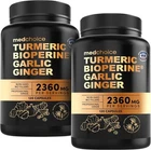 4-IN-1 Turmeric And Garlic Supplements With Bioperine 120 Count (pack Of 2) New. Price: $57.52.
