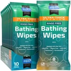 Inspire Ultra Thick Rinse-free Bath Towels Shower 80 Count (pack Of 1) New. Price: $38.22.