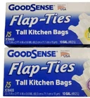 Good Sense Flap Ties Spring Lemon Scent Tall Kitchen Trash Bags 13 Gal 2 Pk New. Price: $14.95.