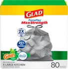 Trash Bags Drawstring Xl 20 Gallon 80 Count Forceflex Glad Maxstrength Kitchen New. Price: $46.99.