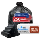 Reli. Supervalue 40-45 Gallon Trash Bags (250 Count Bulk), Made In Usa Black New. Price: $76.79.