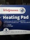 Walgreens Fast-heat Heating Pad Plush, Size 12" 15" Open Box Tested New. Price: $12.99.
