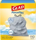 Glad Tall Kitchen Drawstring Trash Bags - Odorshield 13 Gallon White Bag, New. Price: $28.35.