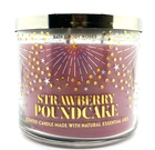 Bath & Body Works Strawberry Pound Cake Large Scented 3 Wick Candle 14.5 Oz New. Price: $25.95.