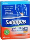 Salonpas Minor Ache Pain Relieving Gel Patch Hot 8HR Stretchable Menthol 6 Ct New. Price: $19.10.