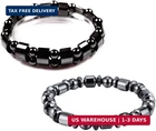 Viki Lynn 2 Pcs Hematite Magnetic Bracelets For Women And New. Price: $13.48.