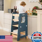 Wood City Kitchen Step Stool - Montessori Standing Tower For Kids Safety New. Price: $115.28.