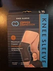 Copper Compression Knee Sleeve L/xl Black Anti-odor Flexible Moisture Wicking New. Price: $11.95.