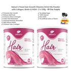 Nature's Finest Hair Growth Vitamins Drink Mix Powder With Collagen & Msm X2 New. Price: $128.24.