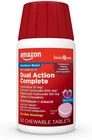 Amazon Basic Care Dual Action Complete, Chewable Acid Reducer - 50 Count New. Price: $18.00.