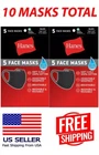 Hanes 100% Cotton Fabric Reusable Face Washable Comfortable Masks Black New. Price: $6.99.