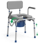 Loyoda Drop Arm Bedside Commode, With Padded Seat And Backrest, Used. Price: $173.48.