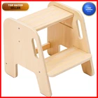 City Stool For Toddler Kids Wooden Height Adjustable 2-STEP Ladder New. Price: $51.76.