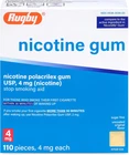 Rugby Polacrilex 4MG Nicotine Gum - Original Flavor, Quit Smoking And Vaping Aid New. Price: $51.99.
