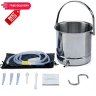 Temontian Coffee Enema Bucket Kit, For Colon Cleansing Silver New. Price: $48.99.