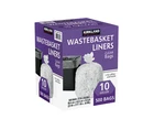 New Kirkland Signature 10 Gallon Wastebasket Liners, 500 Bags, Clear Heavy. Price: $29.99.