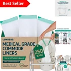250 Pack Recyclable Medical Grade Commode Liners - Perfect For Travel & Home New. Price: $100.99.