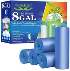 Okkeai 8 Gallon Kitchen Trash Bags Blue Garbage Strong 30L Can Bag... New. Price: $27.69.