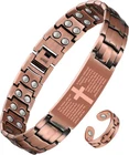 Jecanori Copper Cross Bracelet & Ring For Men Magnetic - Brand New. Price: $22.95.