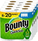 Bounty Quick Size Paper Towels Family Pack Of 8 Rolls Most Absorbent Sheets New. Price: $32.79.