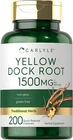 Yellow Dock Root 1500MG 200 Capsules Non-gmo, Gluten Free By Carlyle New. Price: $11.79.