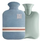 Olivialiving Hot Water Bottle With Classic Striped Cover, 2L Large, Blue New. Price: $30.21.