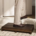 3.5" Acacia Wood Step Stool For Elderly - 550 Lbs Capacity, Walnut Finish New. Price: $113.99.