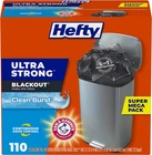 Hefty Ultra Strong Tall Kitchen Trash Bags, Blackout, Clean Burst, 13 Gallon, New. Price: $24.26.